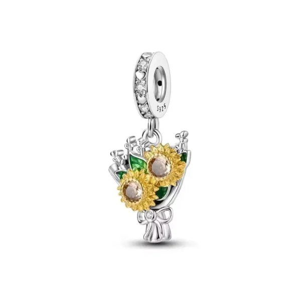 Charm pendant Les Tournesols de Van Gogh, pour femme